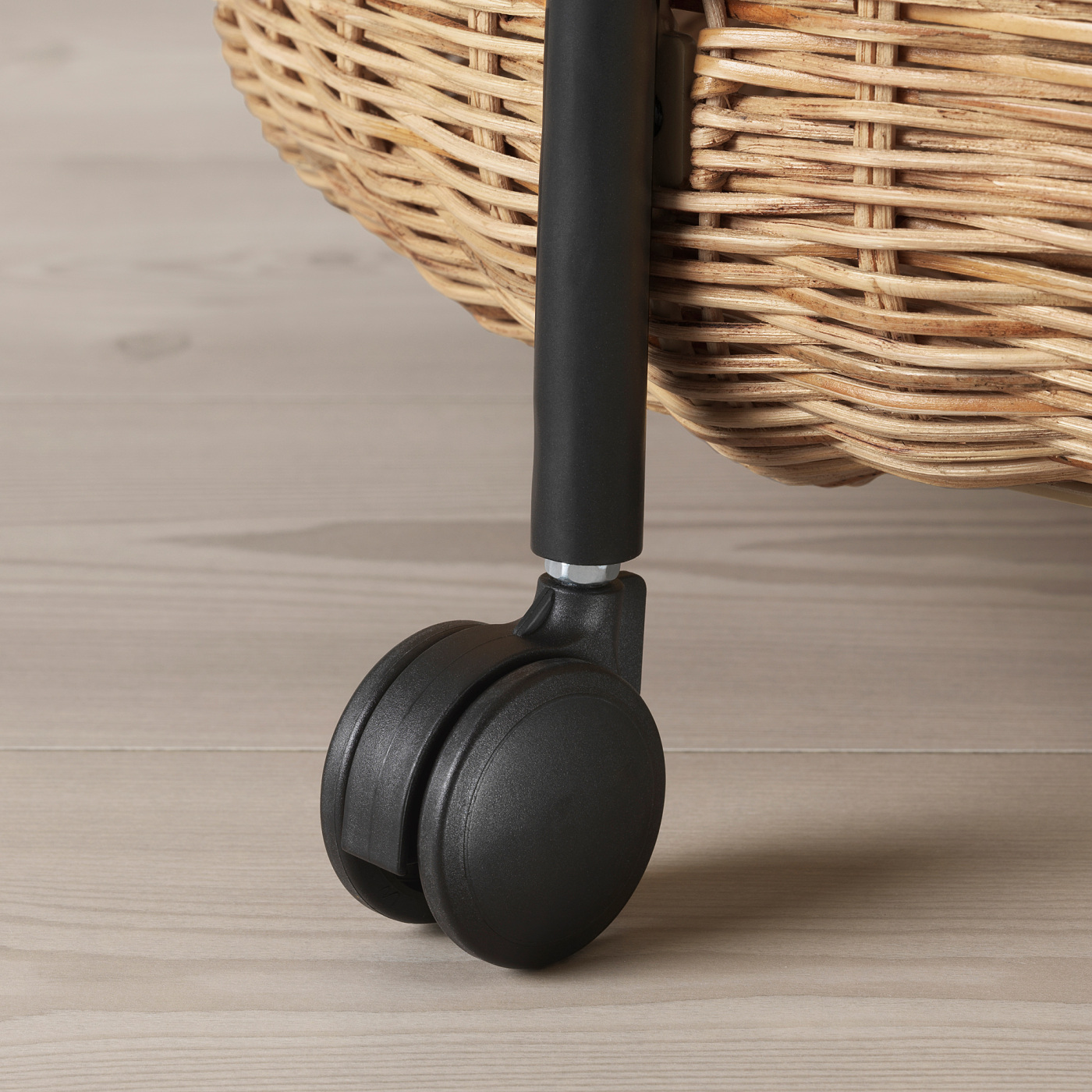 LUBBAN trolley table with storage rattan/anthracite - IKEA