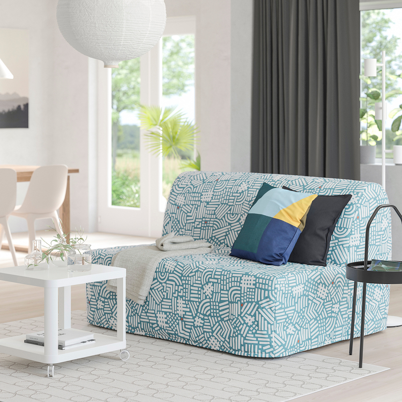 LYCKSELE LÖVÅS 2-seat sofa-bed Tutstad multicolour - IKEA