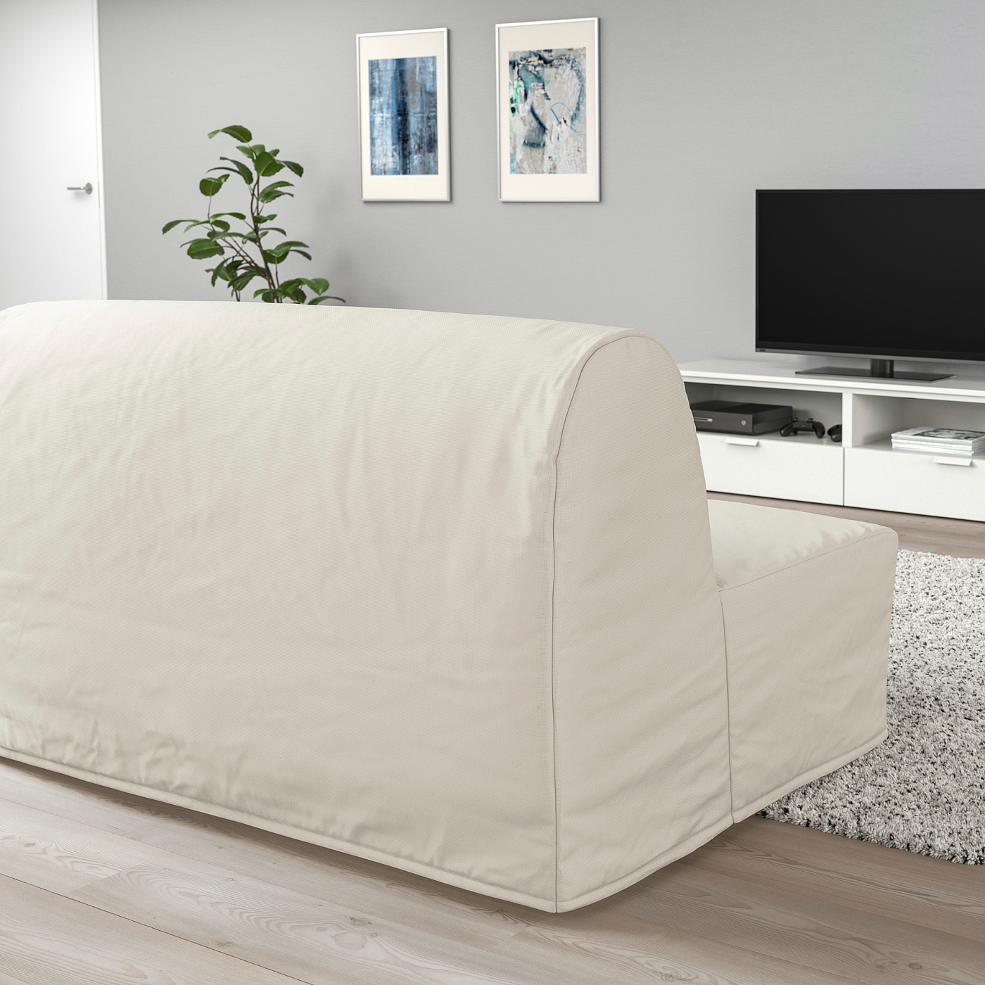LYCKSELE MURBO 2-seat sofa-bed Ransta natural - IKEA