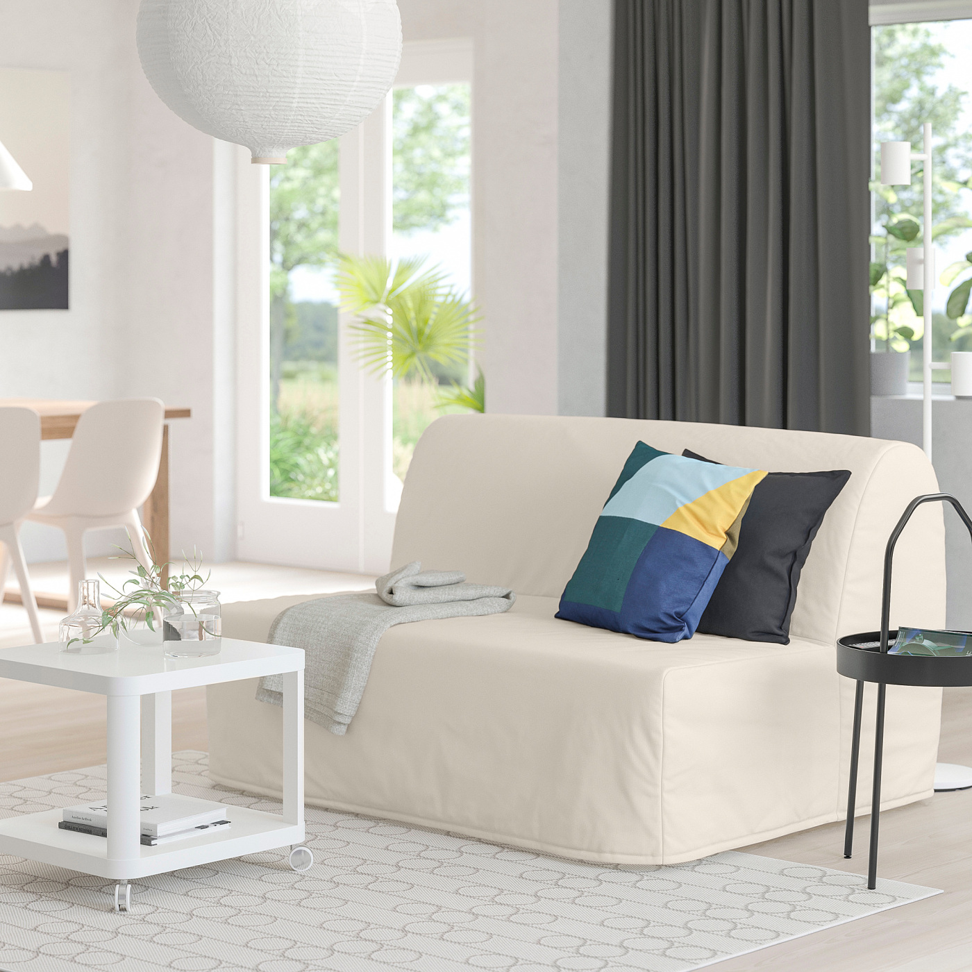 LYCKSELE MURBO ソファベッド ナチュラル LYCKSELE MURBO 2-seat sofa-bed Ransta natural - IKEA