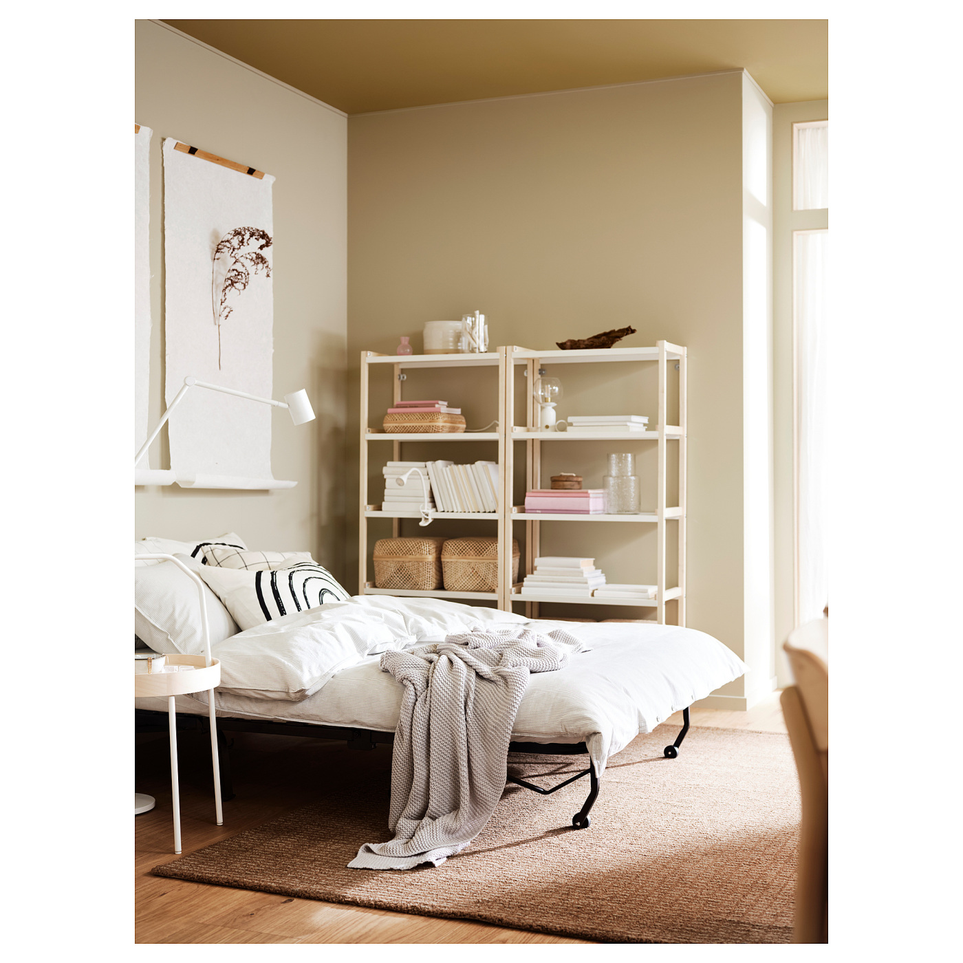 LYCKSELE MURBO 2-seat sofa-bed Ransta natural - IKEA