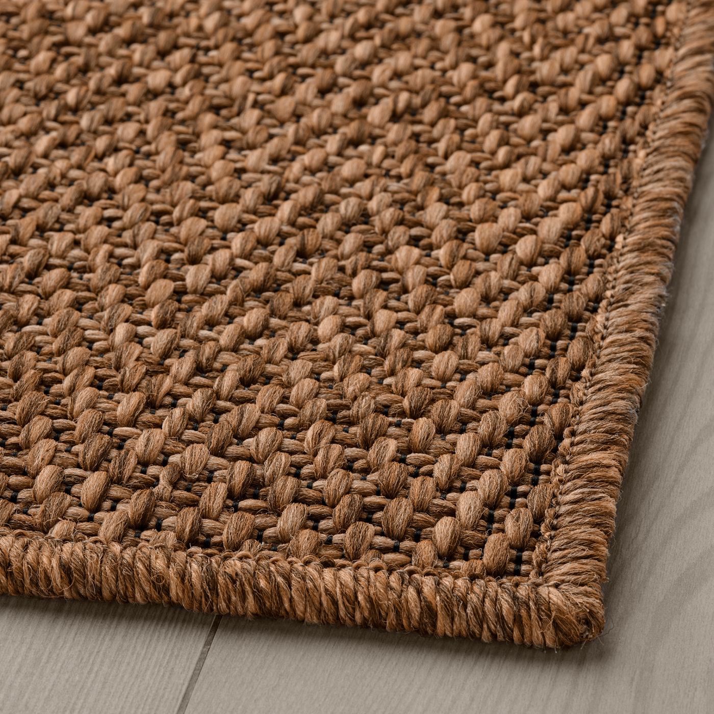 LYDERSHOLM rug flatwoven, in/outdoor medium brown - IKEA