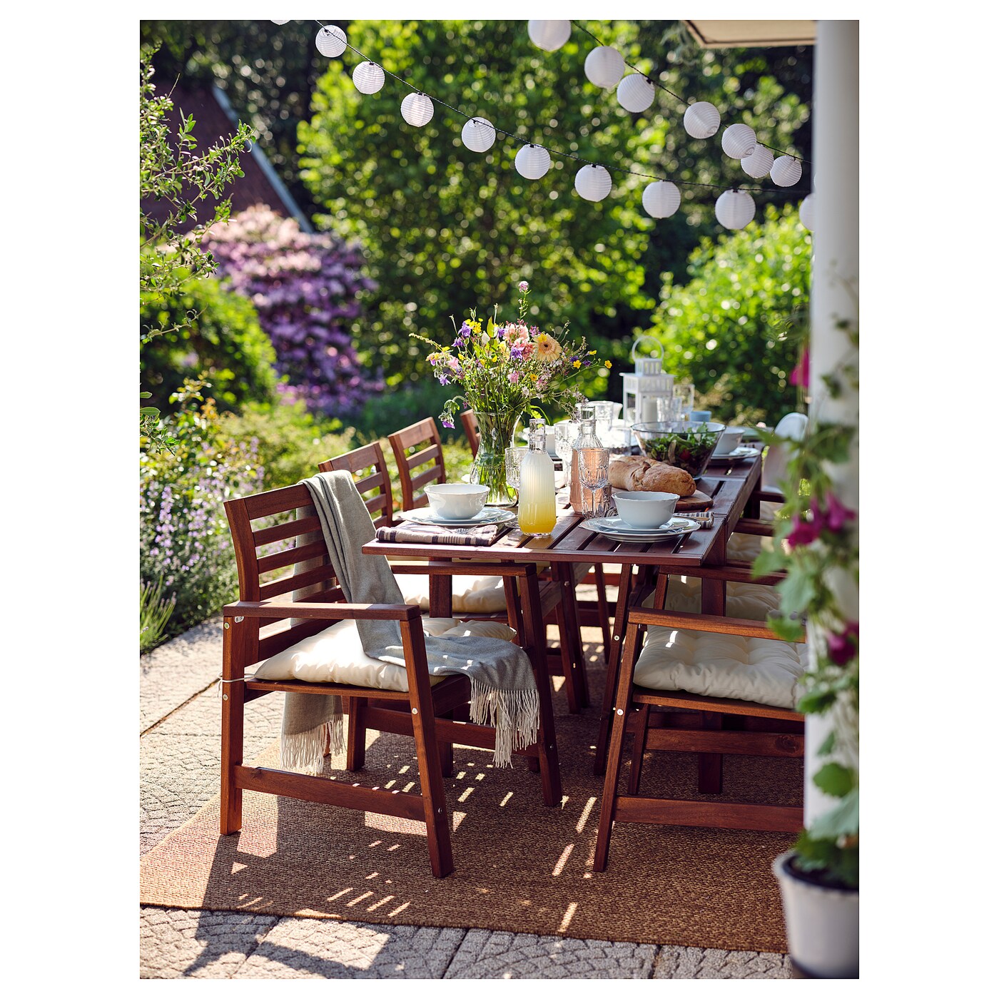 IKEA ラグマット LYDERSHOLM リーデルスホルム 133x195cm LYDERSHOLM リーデルスホルム ラグ 平織り、室内/屋外用