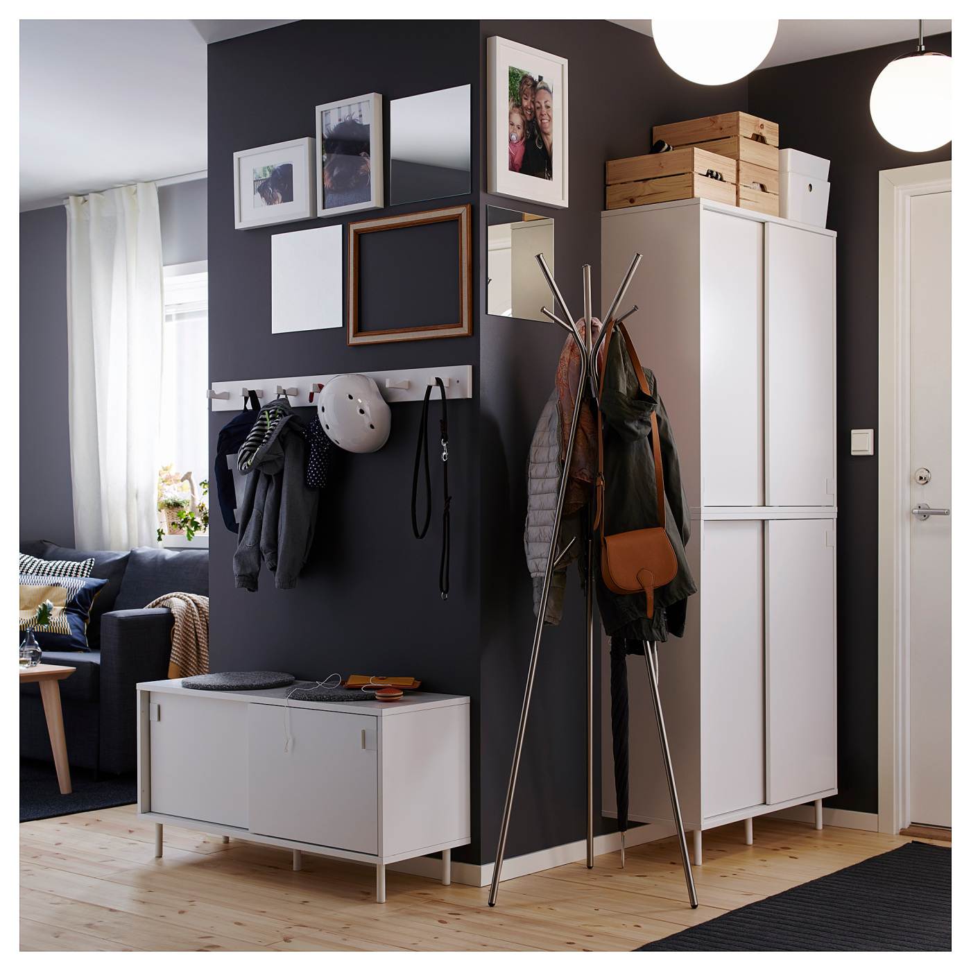 MACKAPÄR bench with storage compartments white - IKEA