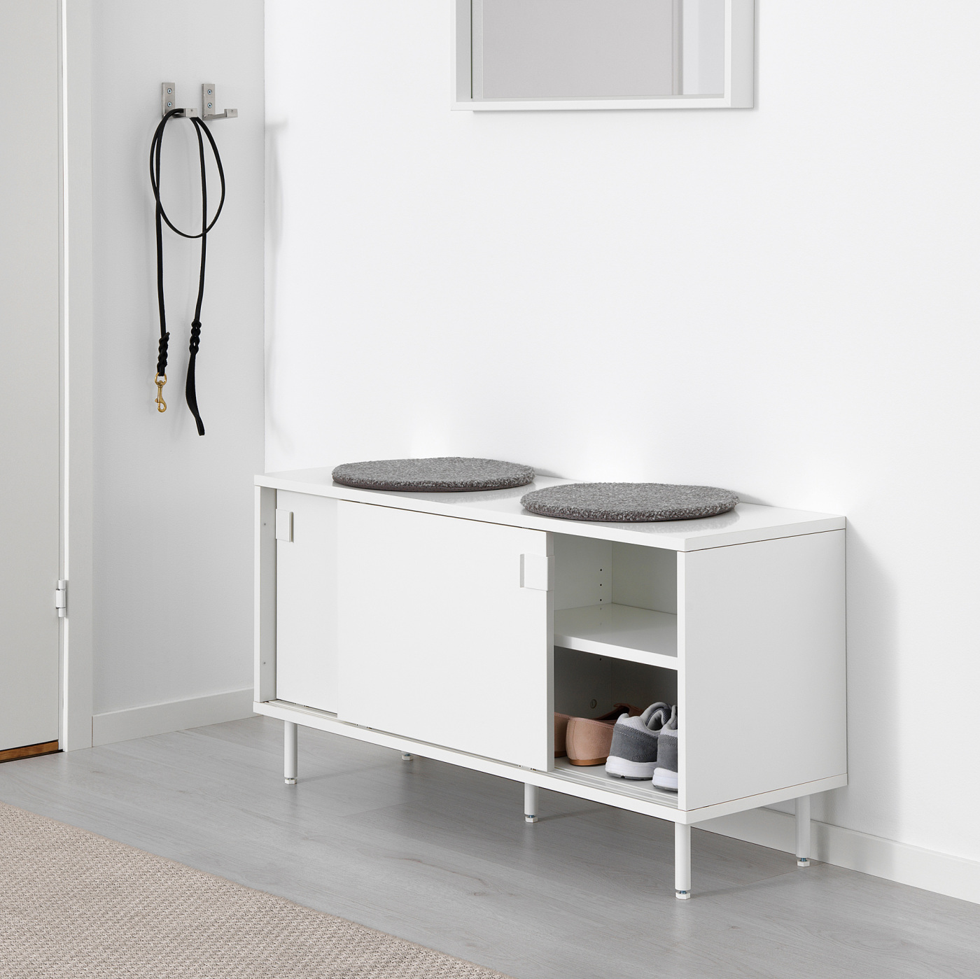 MACKAPÄR bench with storage compartments white - IKEA