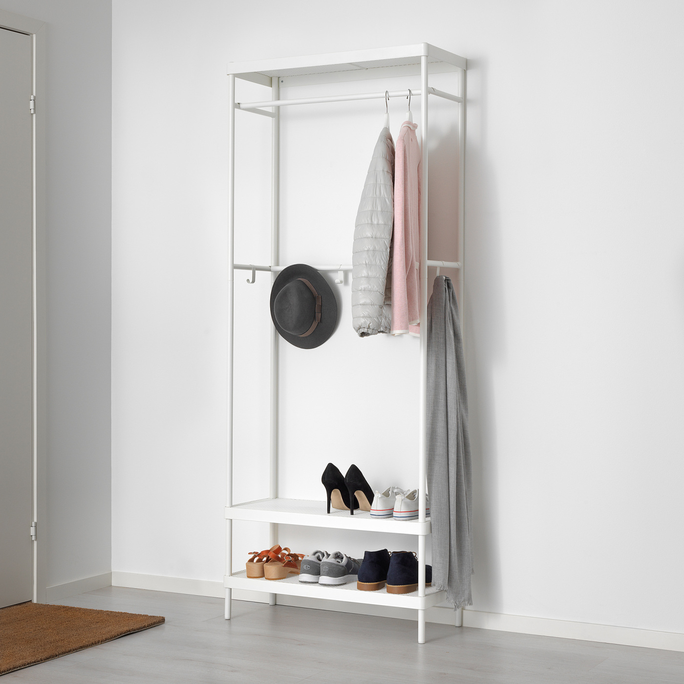 MACKAPÄR coat rack with shoe storage unit white - IKEA