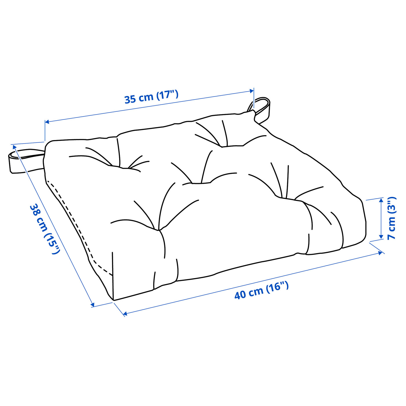 MALINDA chair cushion grey - IKEA