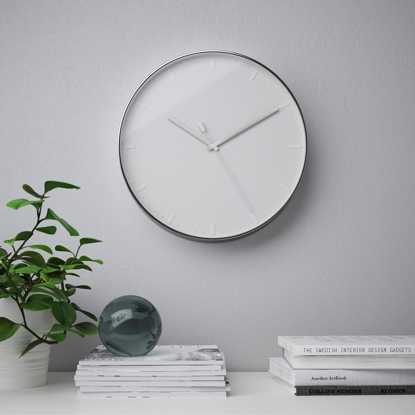MALLHOPPA wall clock silver-colour - IKEA