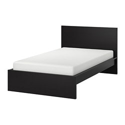 MALM bed frame, high white/Luröy - IKEA