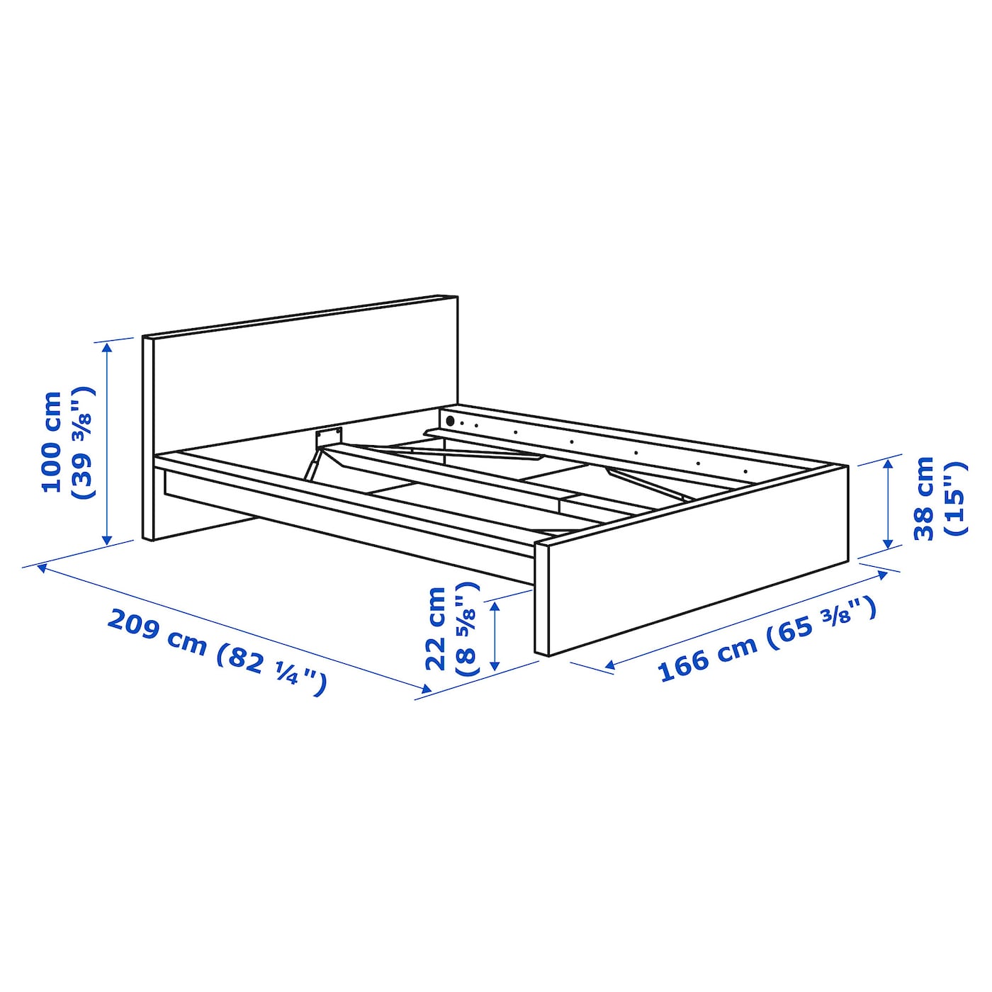 【麻婆豆腐】IKEA マンダール MANDAL マンダール ベッドフレーム ヘッドボード付き, バーチ