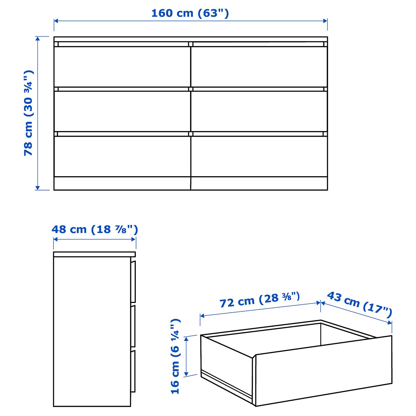 【麻婆豆腐】IKEA マンダール MANDAL マンダール ベッドフレーム 収納付き, バーチ, ホワイト