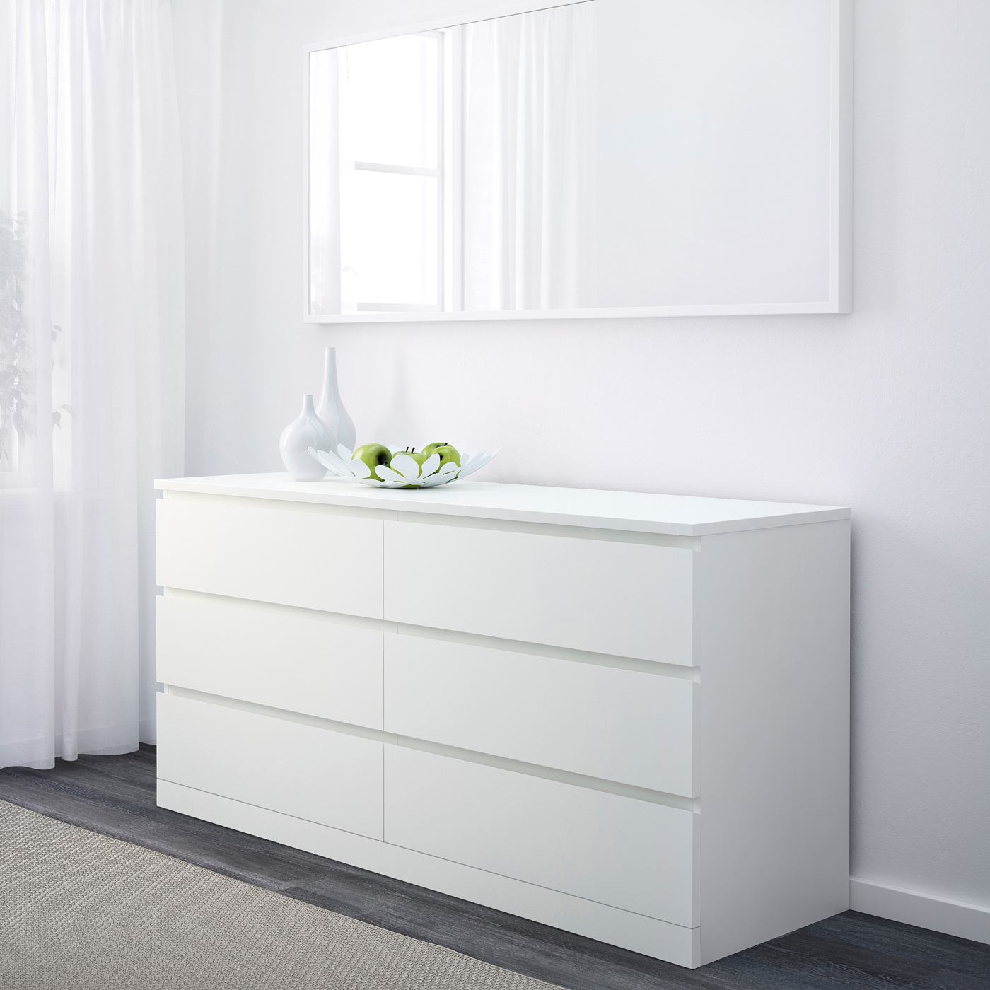 MALM bedroom furniture, set of 4 white - IKEA