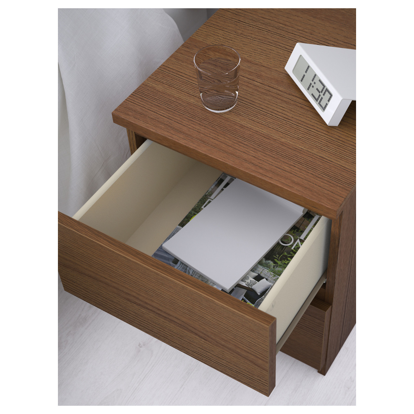 malm dresser brown stained ash veneer Boom Double Dresser  Hausful