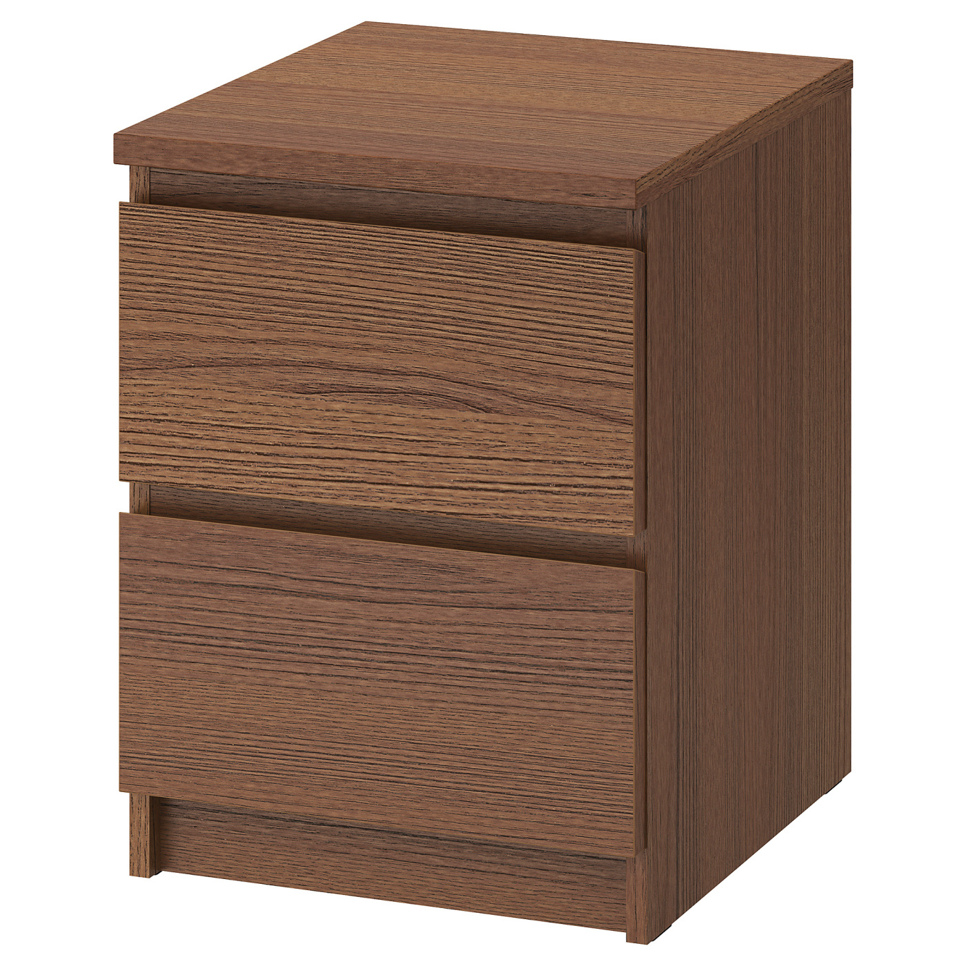 MALM chest of 2 drawers brown stained ash veneer - IKEA