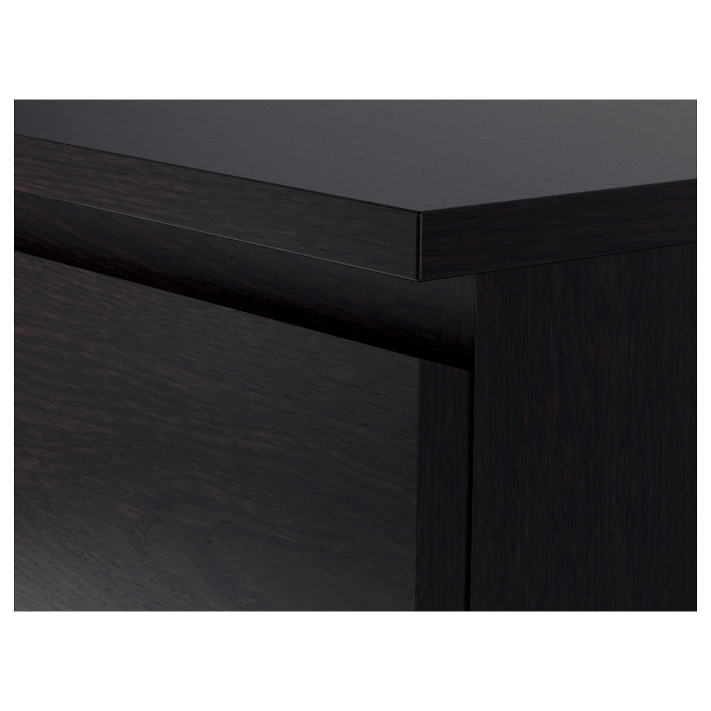 MALM chest of 4 drawers black-brown - IKEA
