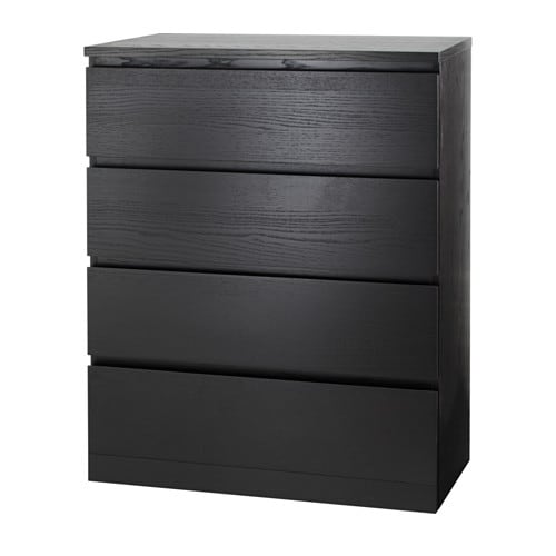 KOPPANG chest of 5 drawers black-brown - IKEA