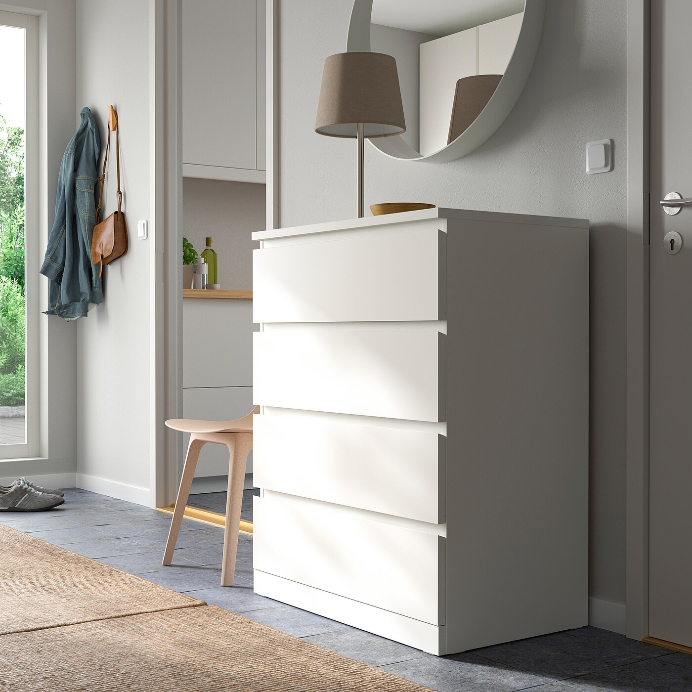 MALM chest of 4 drawers, white, 80x100 cm - IKEA