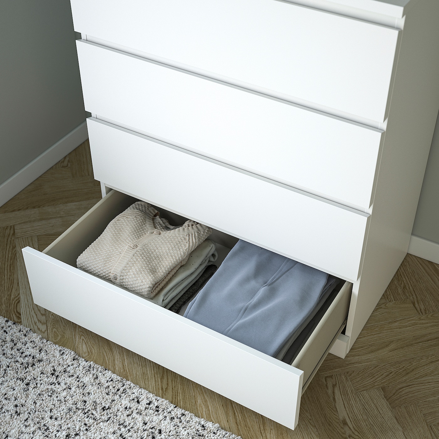 MALM chest of 4 drawers white - IKEA