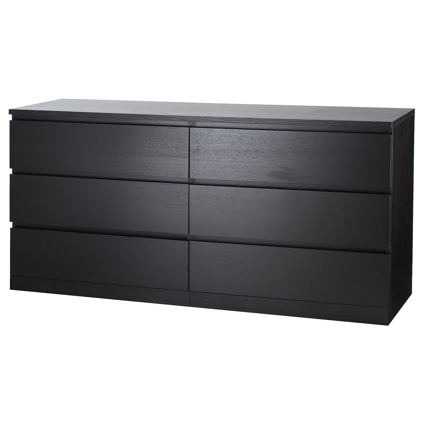 MALM chest of 6 drawers black brown IKEA