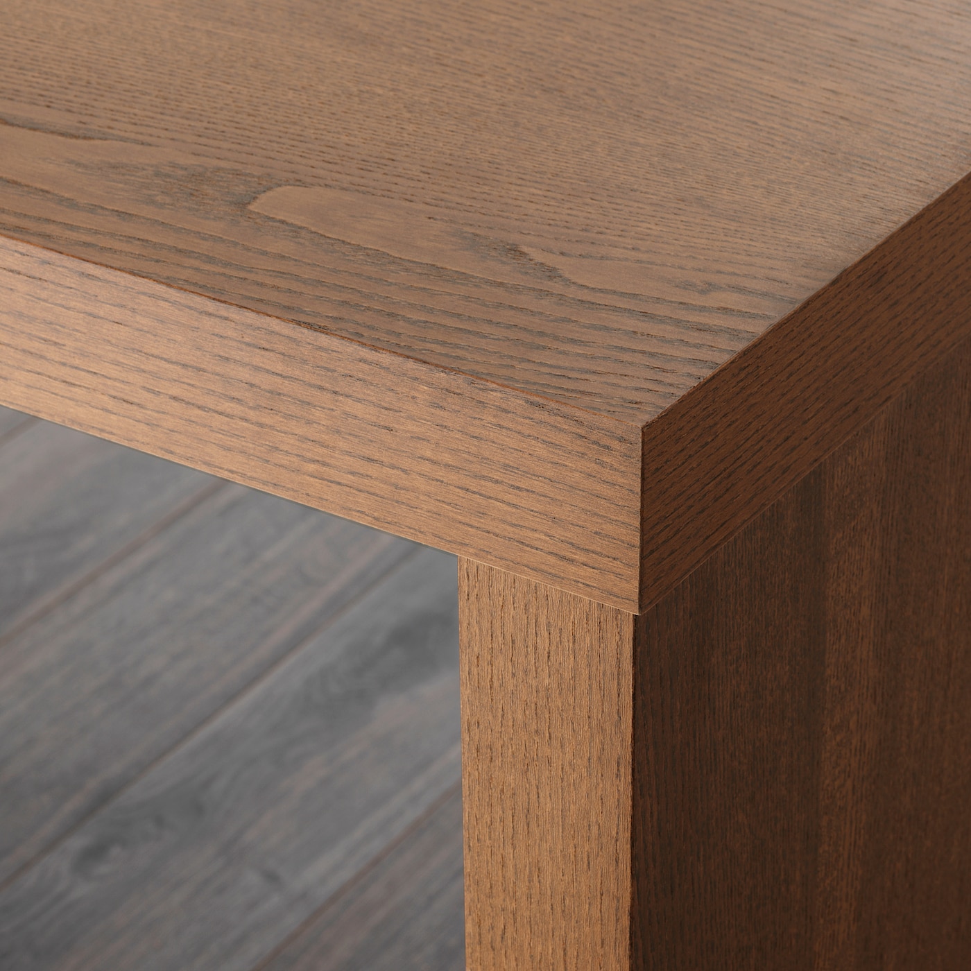 MALM desk with pull out panel brown stained ash veneer IKEA