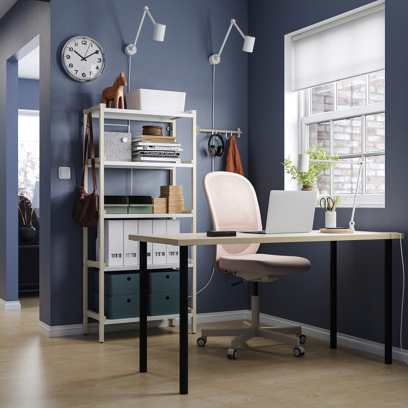MÅLSKYTT / ADILS desk birch/black - IKEA