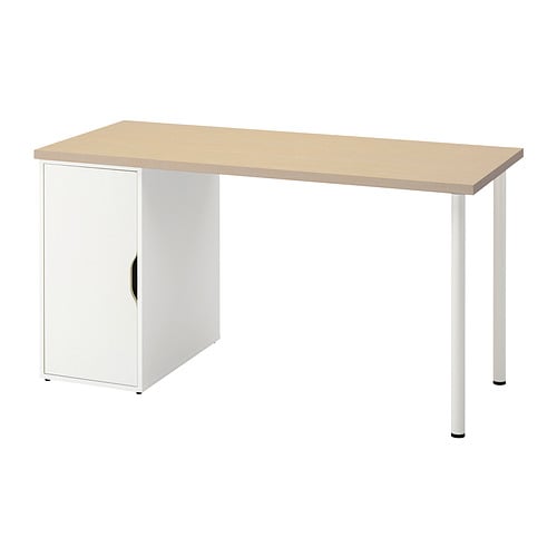 BEKANT desk with screen white/grey - IKEA