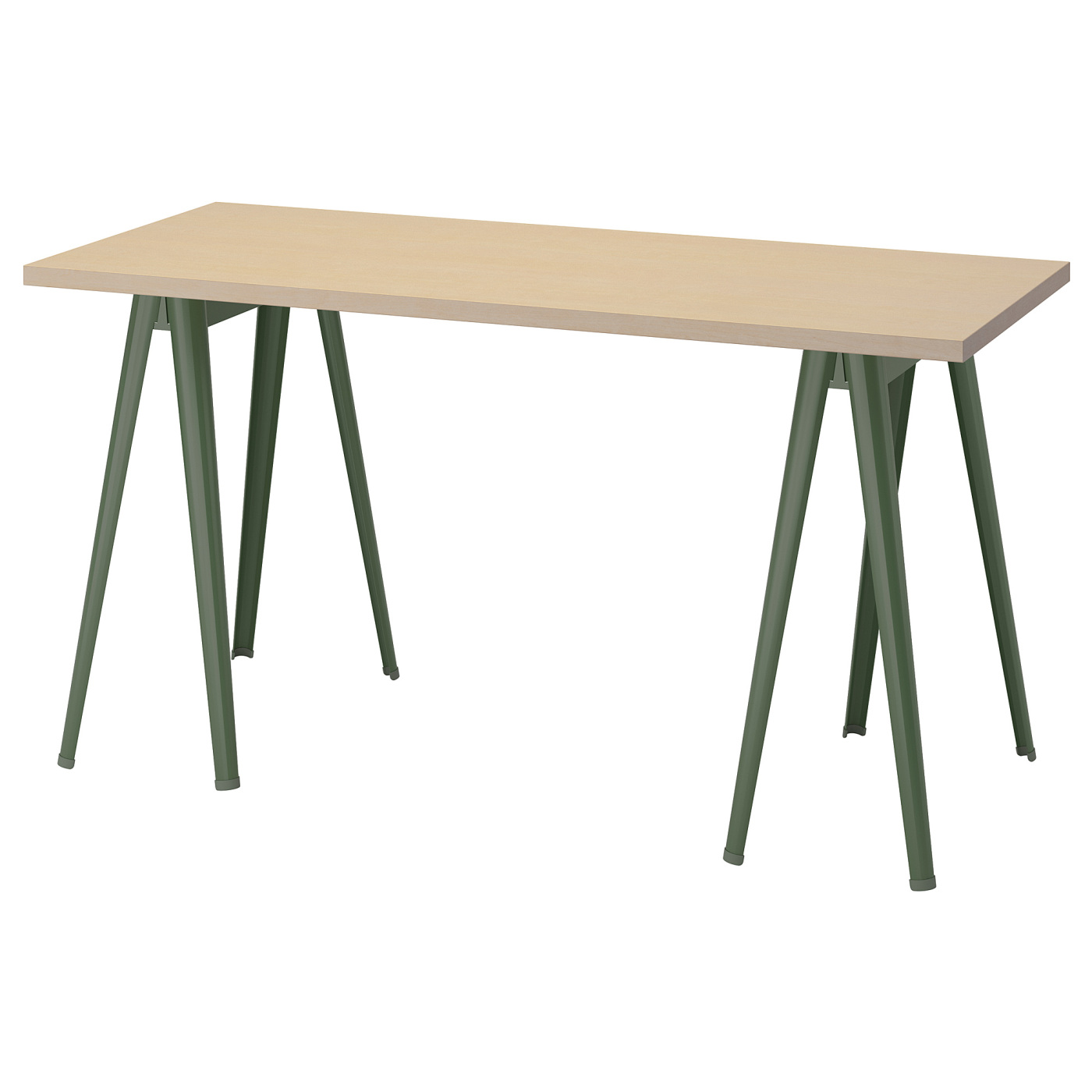 MÅLSKYTT / NÄRSPEL desk birch/grey-green - IKEA