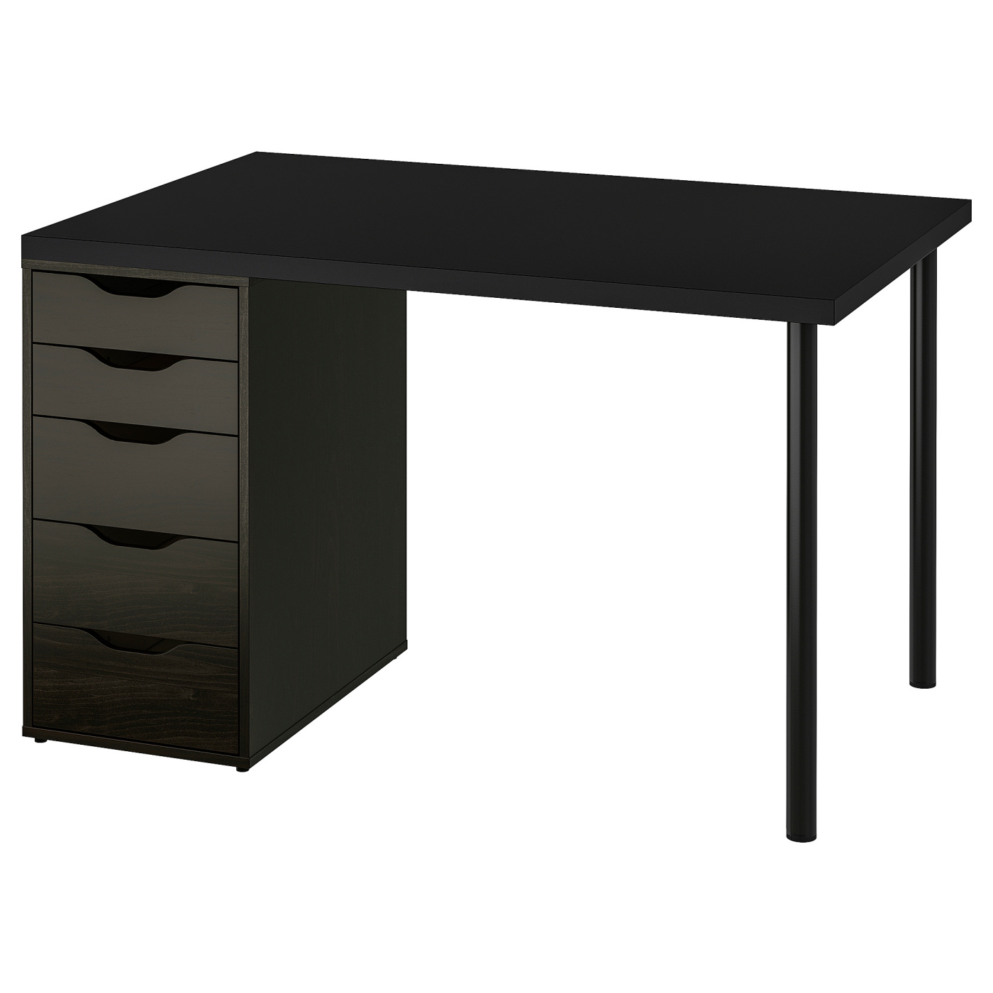 MÅLVAKT / ALEX desk black/black-brown - IKEA
