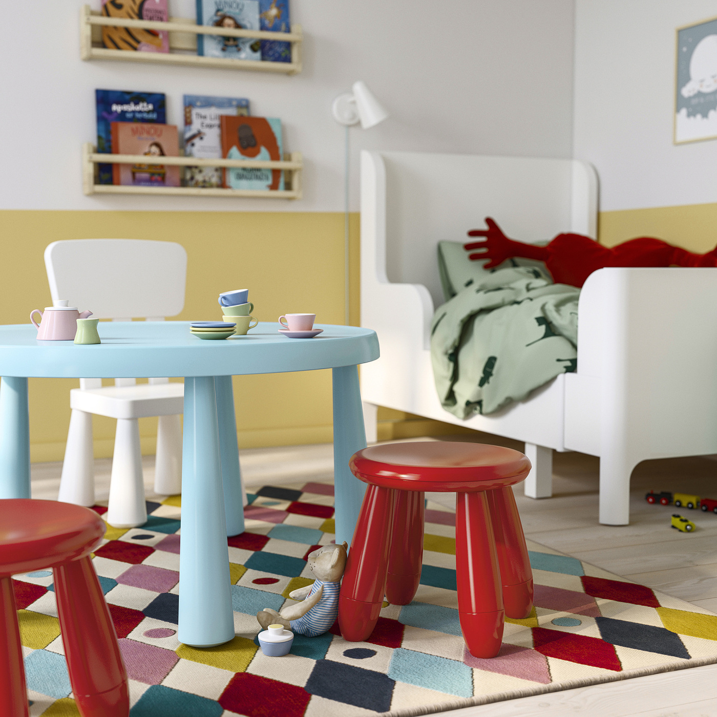 MAMMUT children's stool in/outdoor/red - IKEA