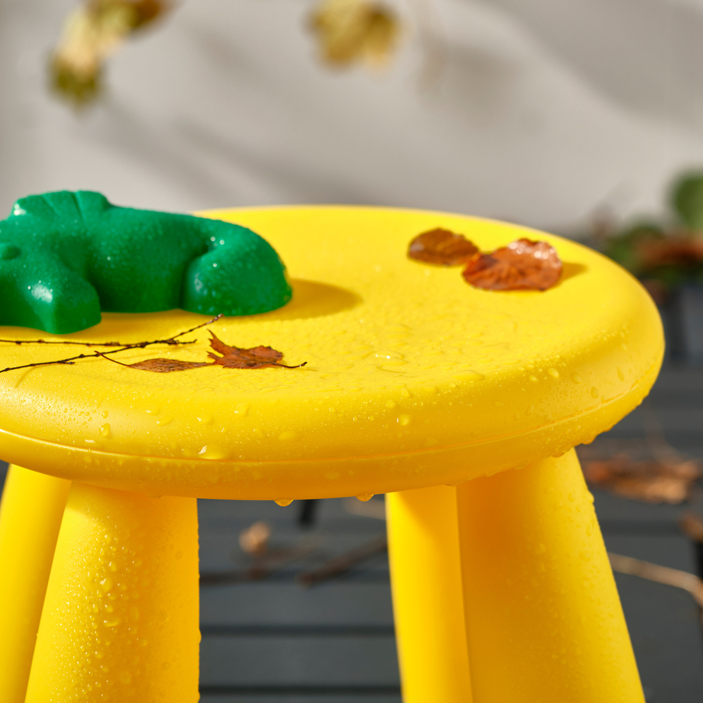 MAMMUT children's stool in/outdoor/yellow - IKEA