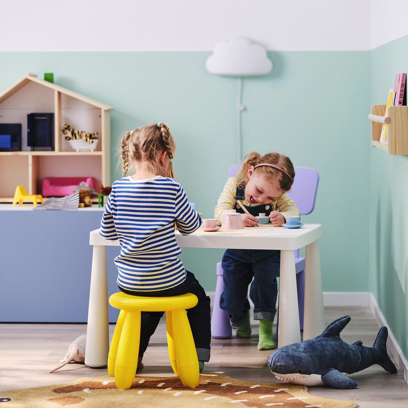 MAMMUT children's stool in/outdoor/yellow - IKEA