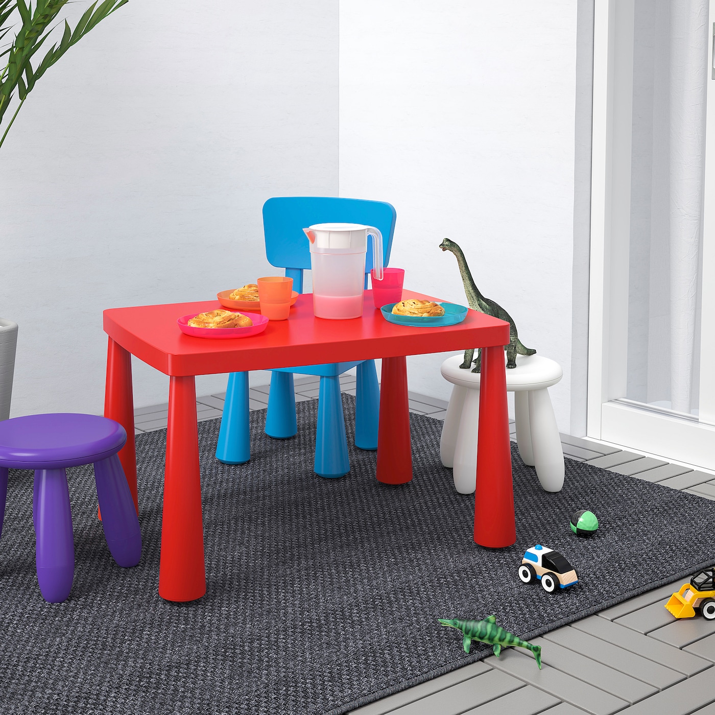 MAMMUT children s table in outdoor red IKEA