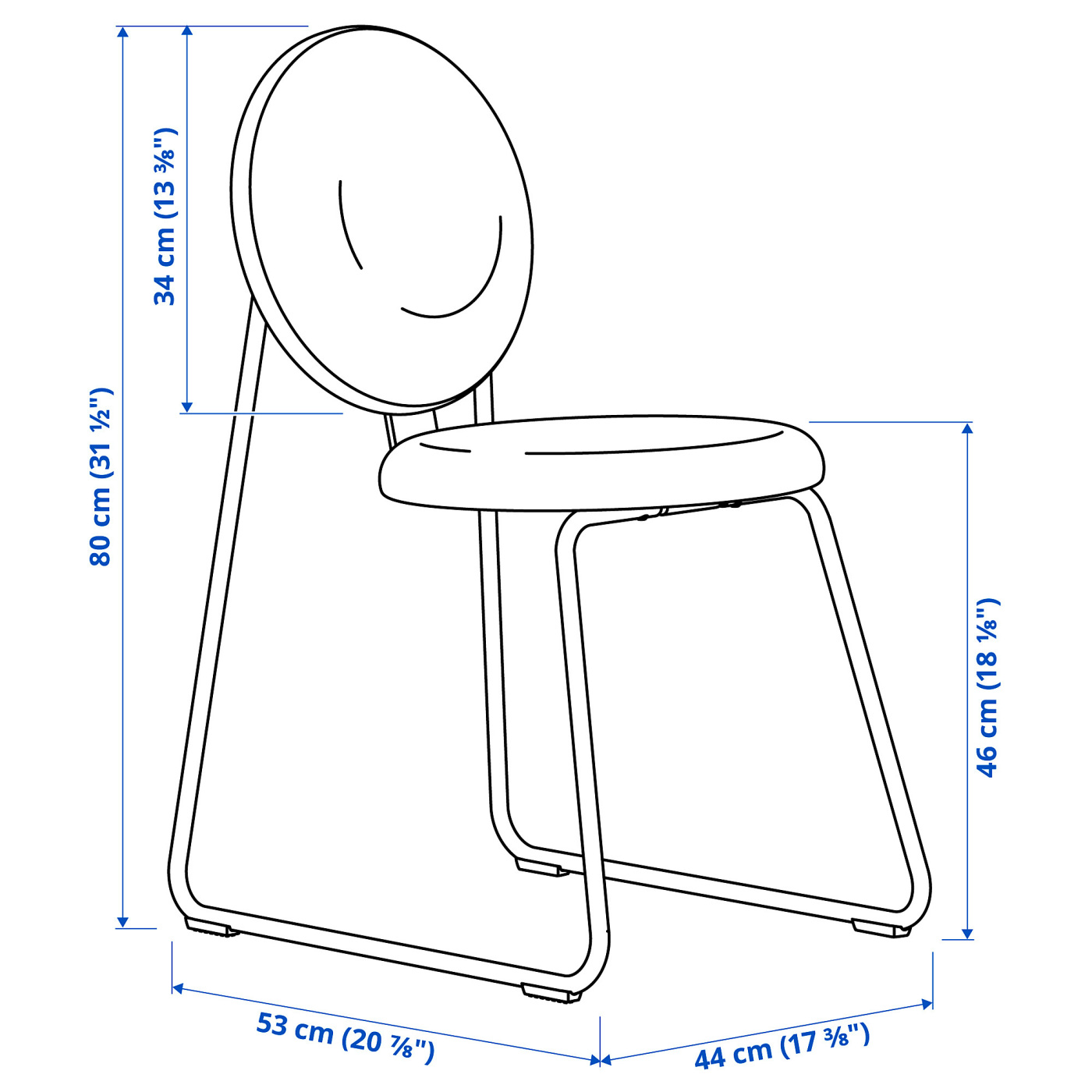 MÅNHULT chair black/Hakebo grey-green - IKEA