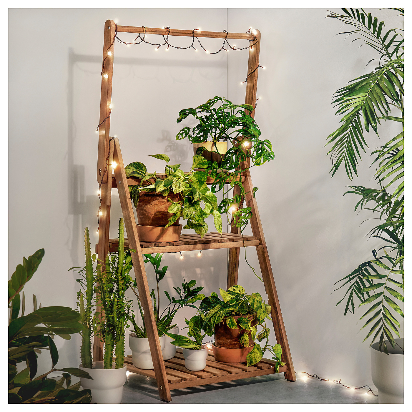 MANNAASK plant stand with hanger indoor/outdoor acacia - IKEA