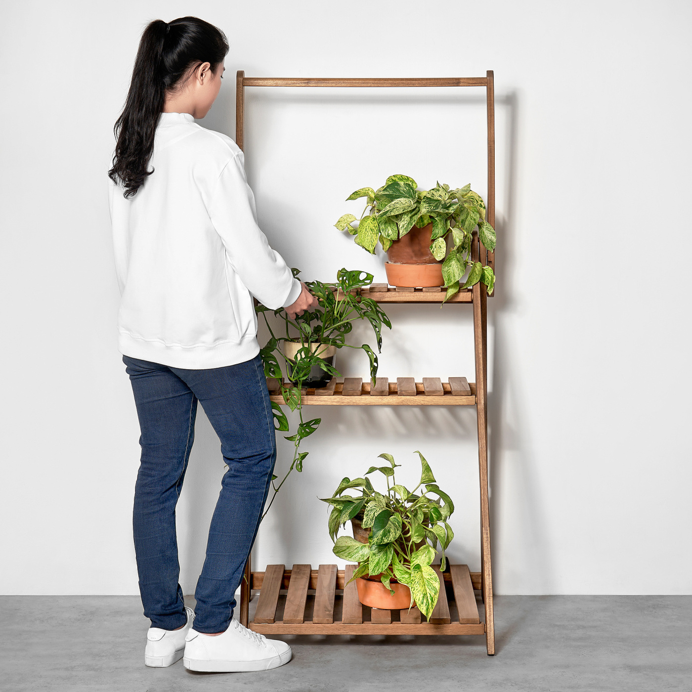 MANNAASK plant stand with hanger indoor/outdoor acacia - IKEA