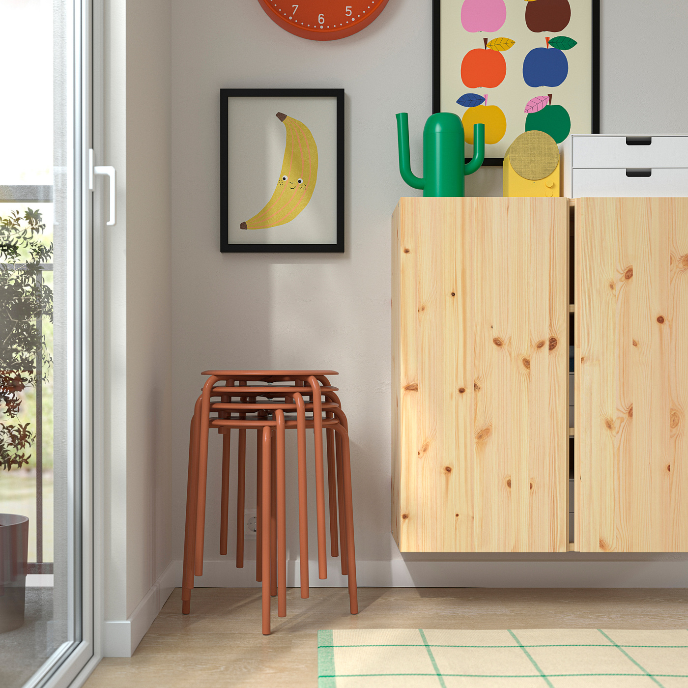 MARIUS stool red-brown - IKEA