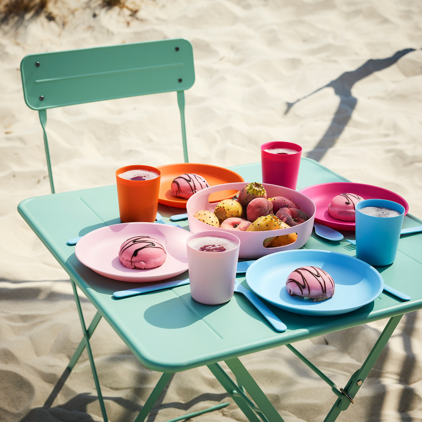 MARULK 21-pieces picnic set pink/blue - IKEA