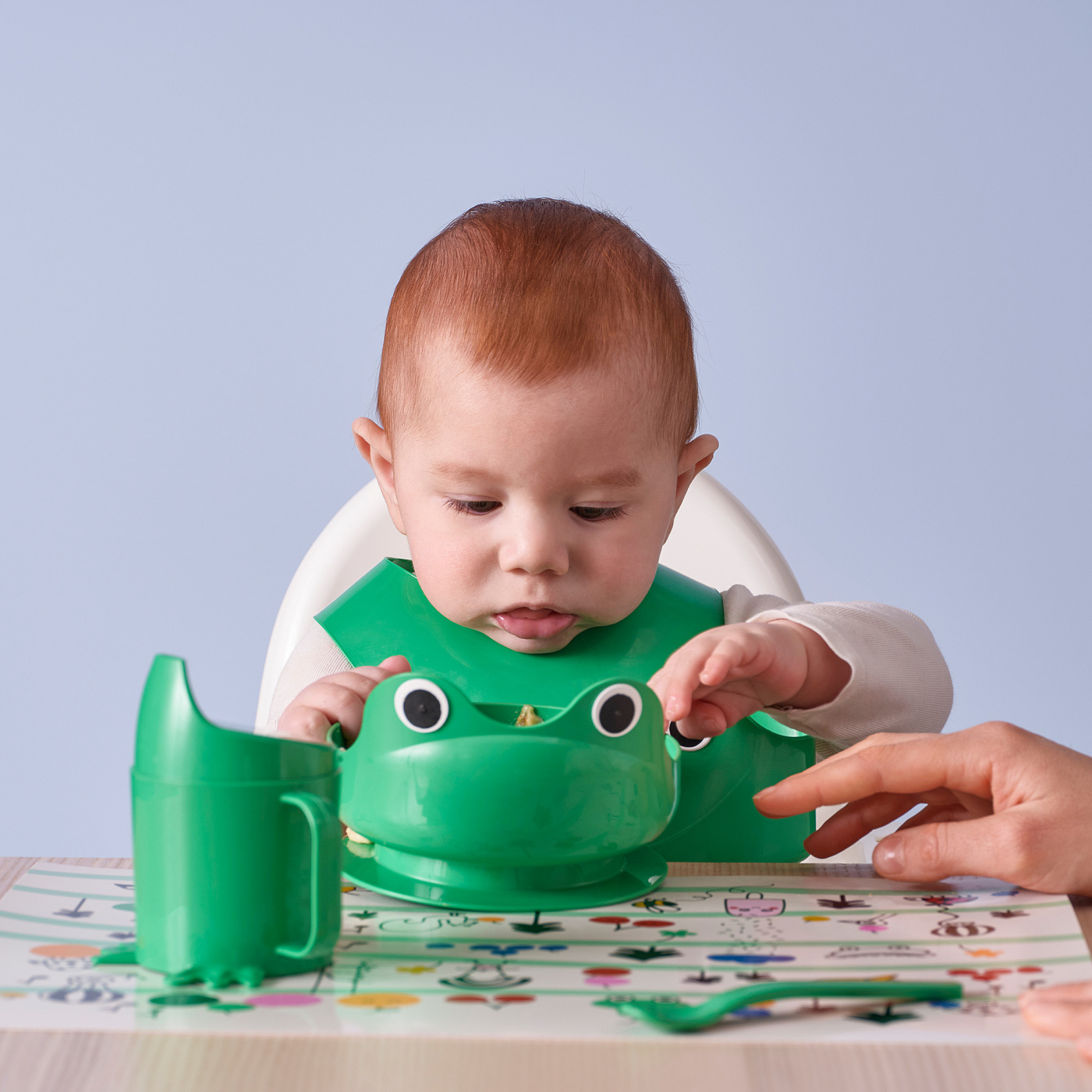 MATA 4-piece eating set bright green - IKEA