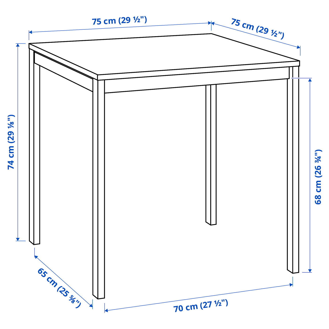 MELLTORP / ADDE table and 2 chairs white/white - IKEA