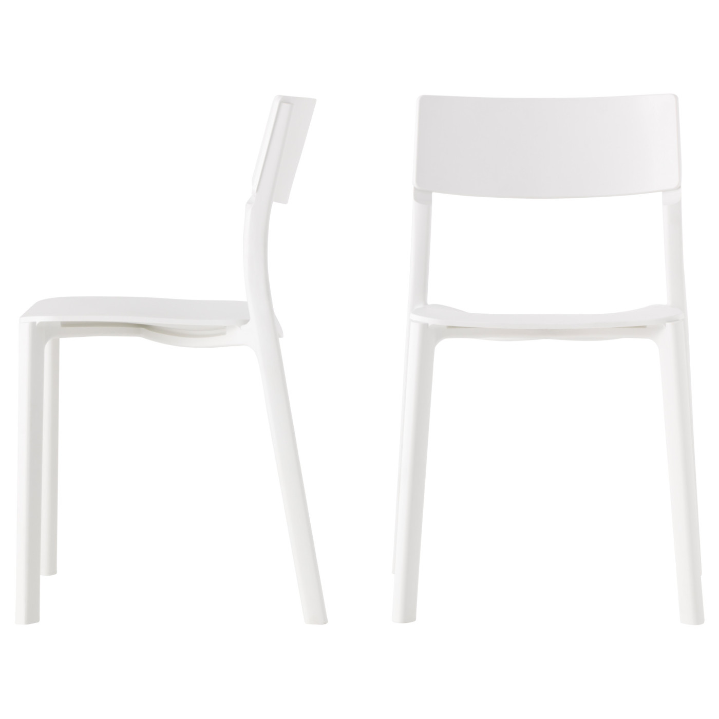 ピップ イケア IKEA ハイチェア JANINGE 2台セット IKEA Janinge White Danish Modern Inspired Stackable / Dining Arm