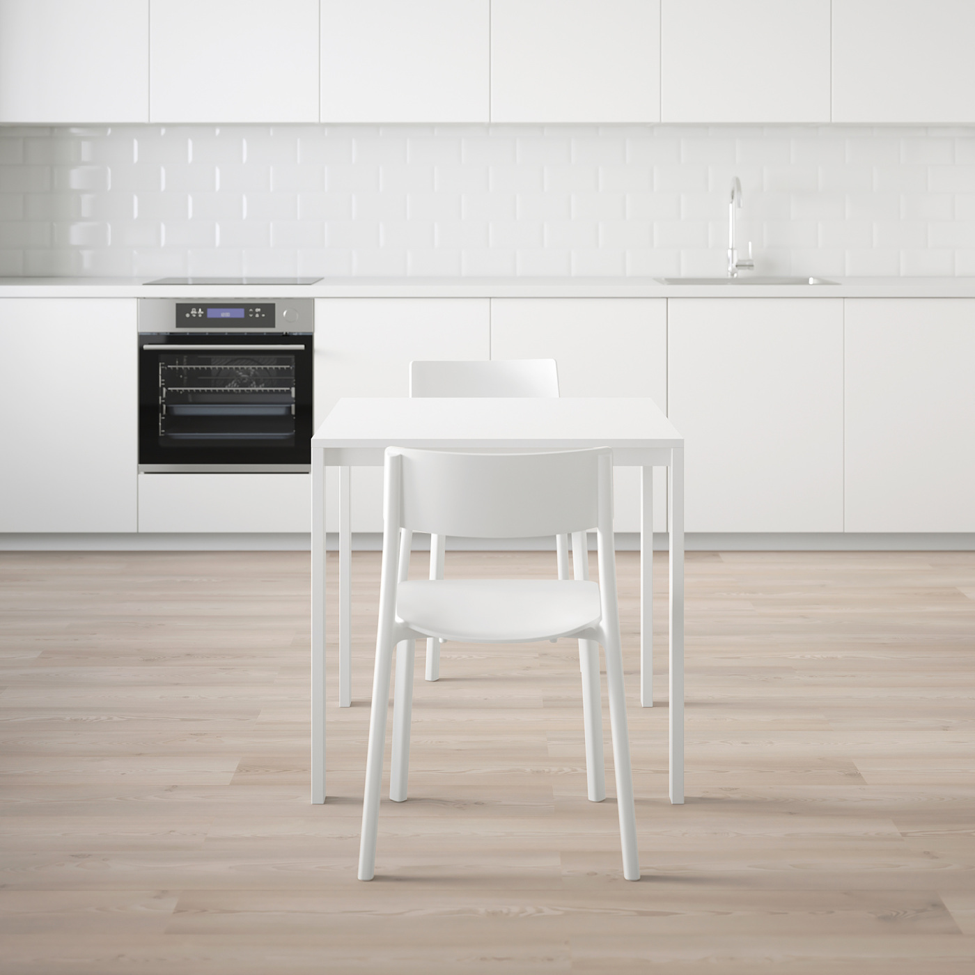 MELLTORP / JANINGE table and 2 chairs white/white - IKEA