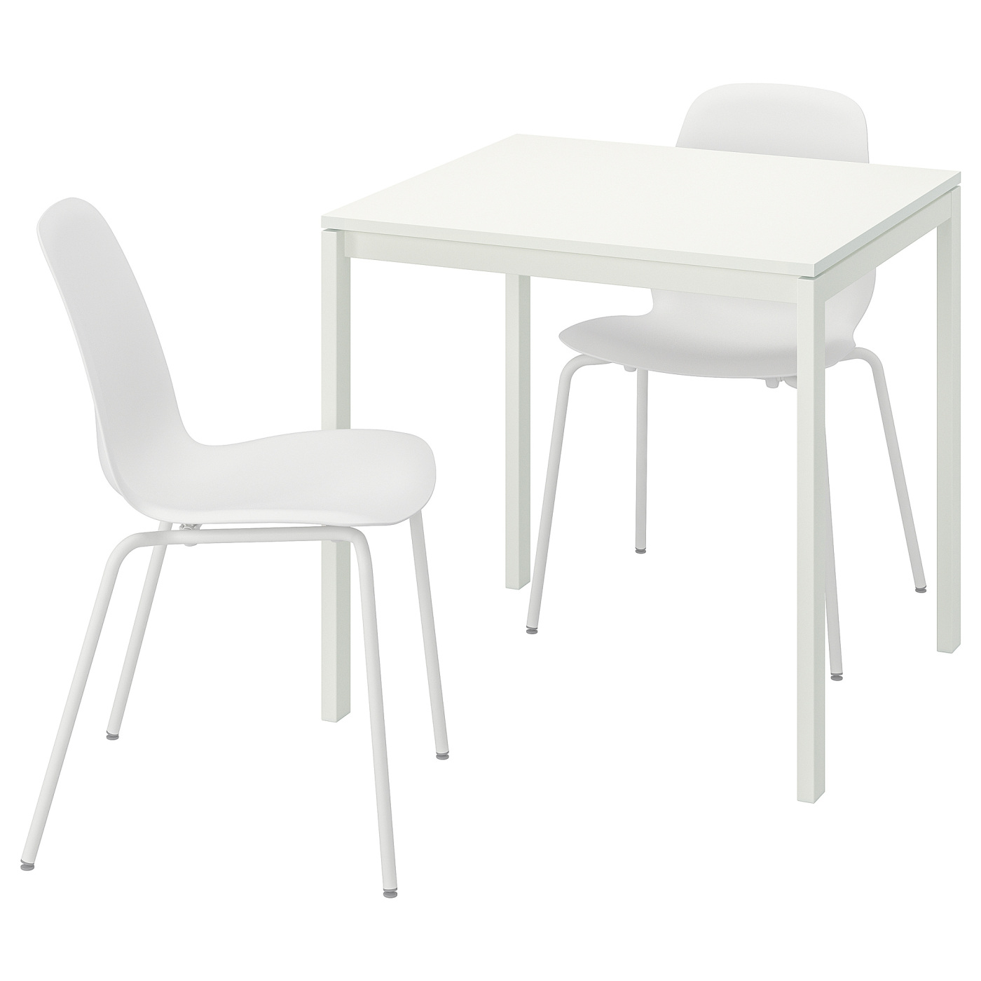 MELLTORP / LIDÅS table and 2 chairs white white/white white - IKEA