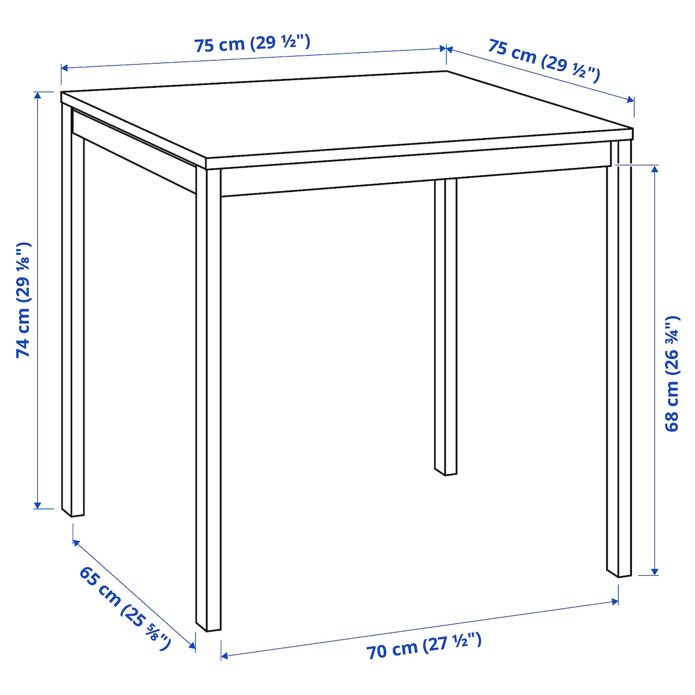 MELLTORP メルトルプ 天板, ホワイト, 75x75 cm - IKEA