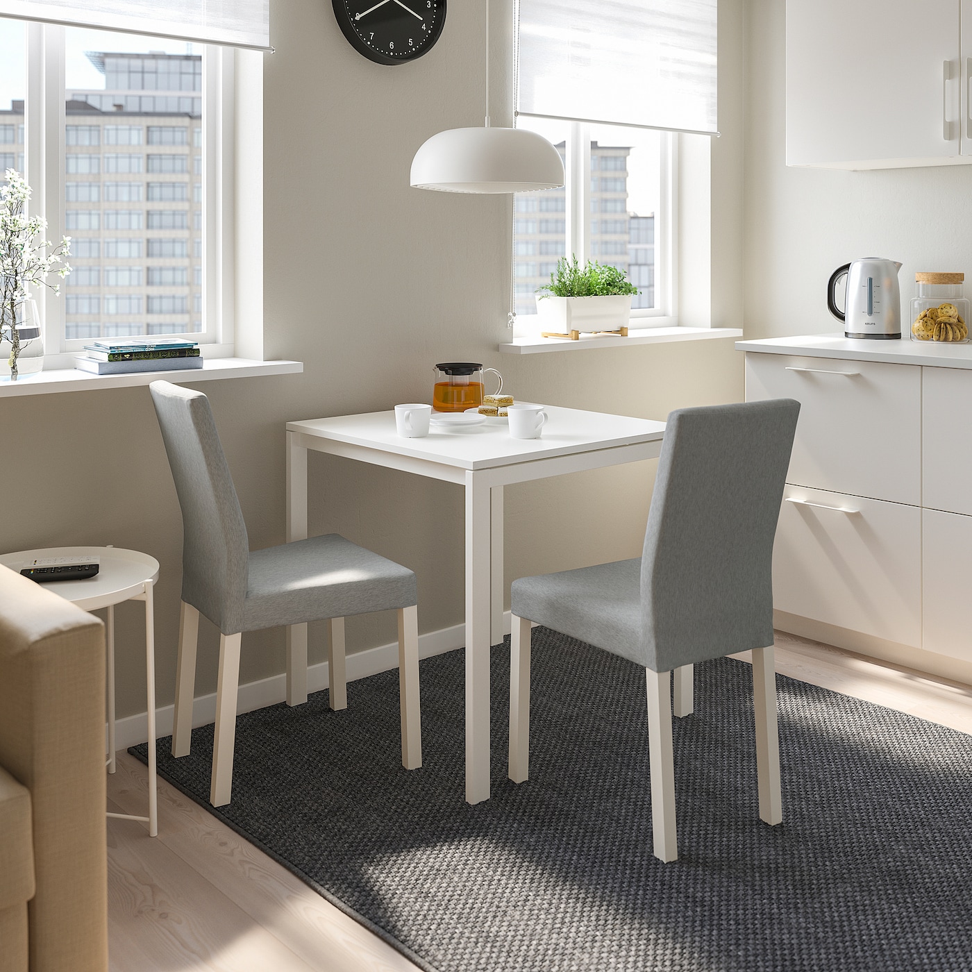 IKEA メルトルプ　MELLTORP 75×75cm テーブル　ホワイト Amazon｜IKEA MELLTORP テーブル 75x75cm ホワイト｜サイド