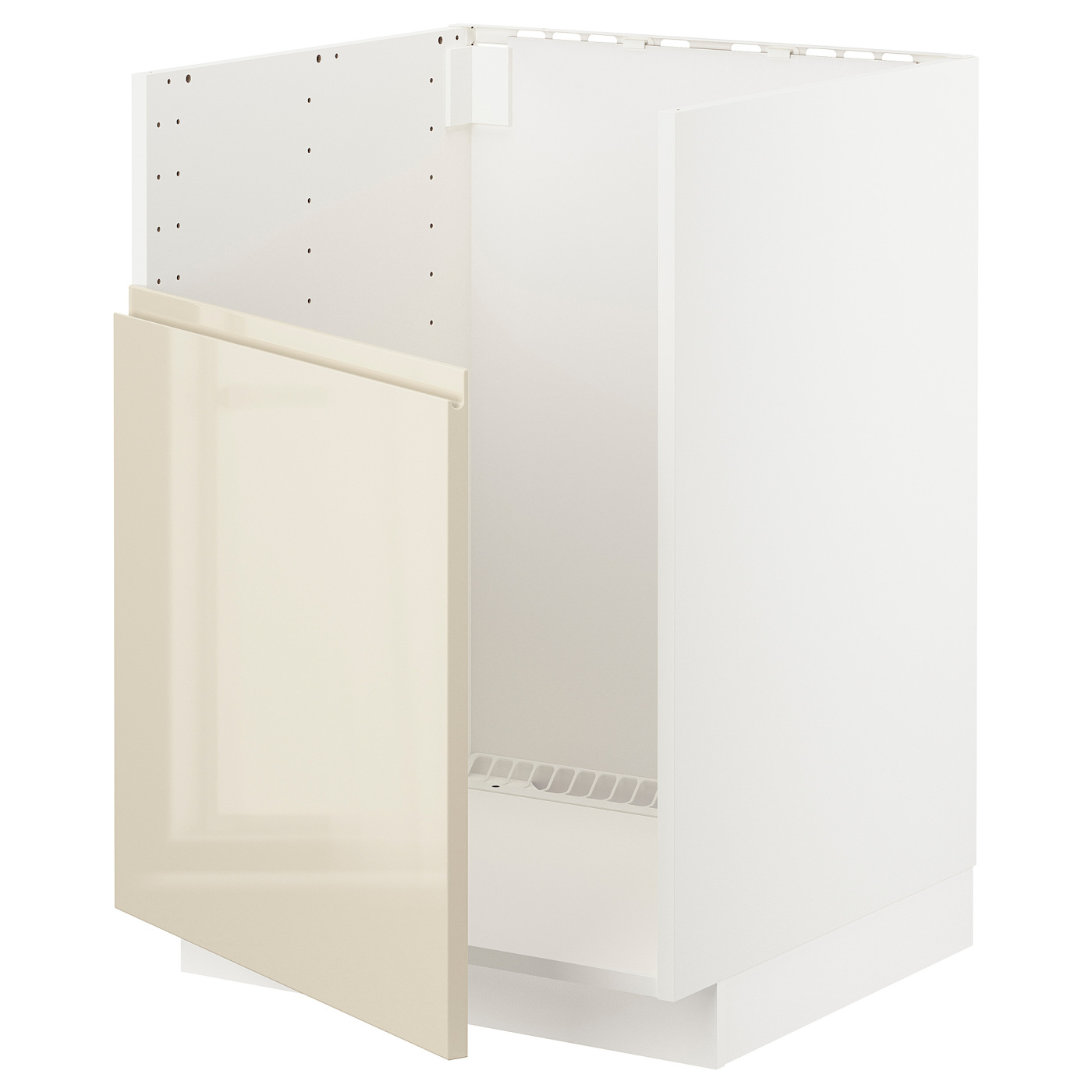 METOD base cabinet f BREDSJÖN sink white/Voxtorp high-gloss light