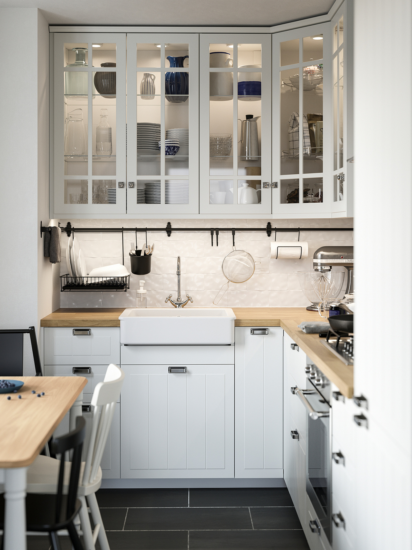 METOD high cab f fridge/freezer w 2 doors white/Stensund white - IKEA