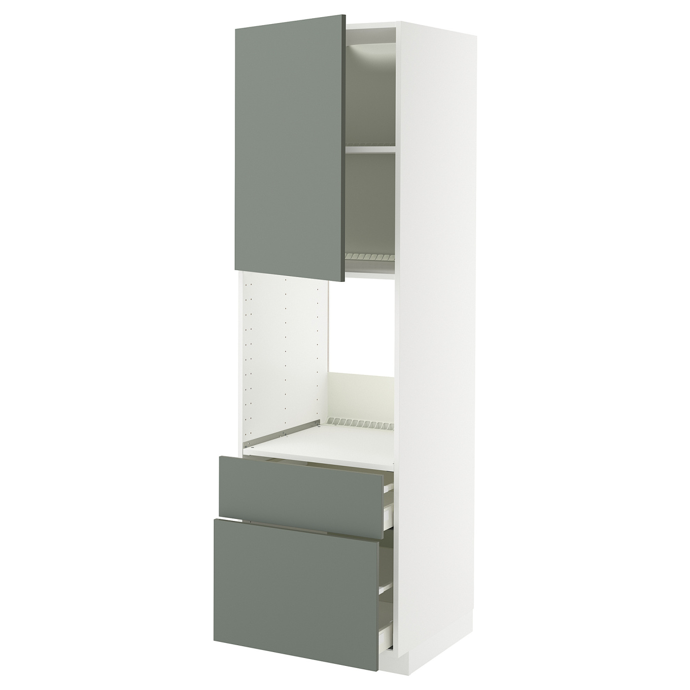 METOD / MAXIMERA hi cab f ov w dr/2 frnt/1 m/1 h drw white/Nickebo