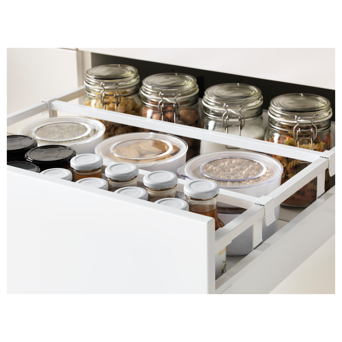 METOD / MAXIMERA high cabinet with cleaning interior white