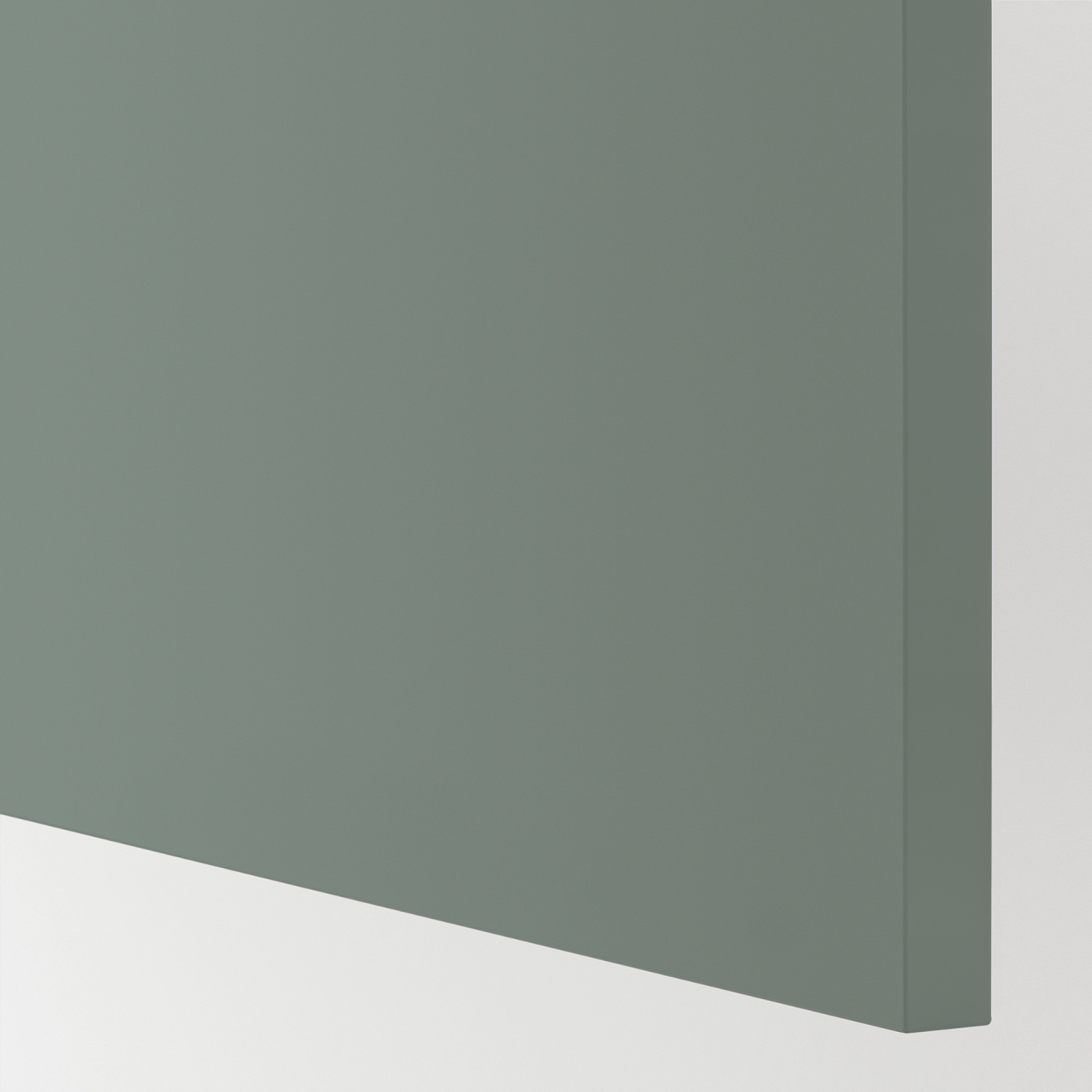 METOD wall cab horizo 2 doors w push-open white/Bodarp grey-green