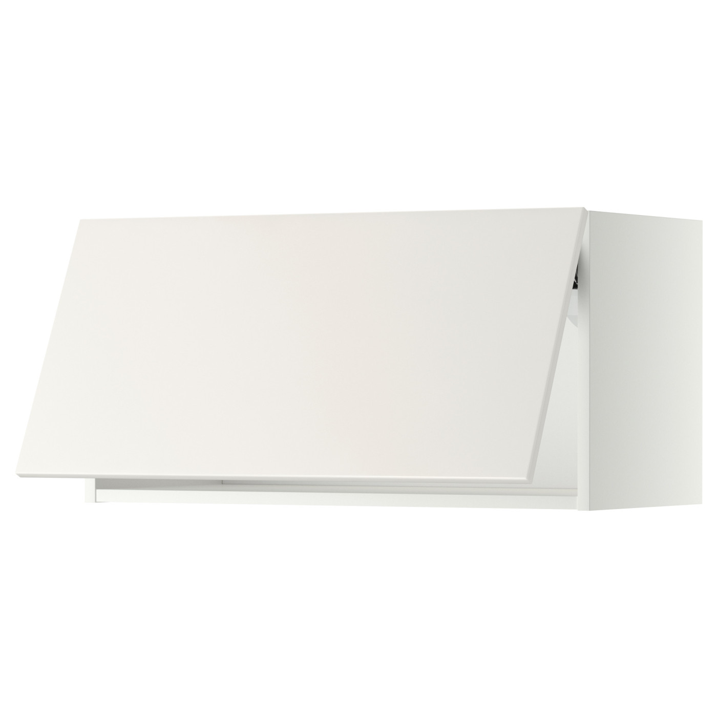 METOD wall cabinet horizontal w push-open white/Veddinge white - IKEA